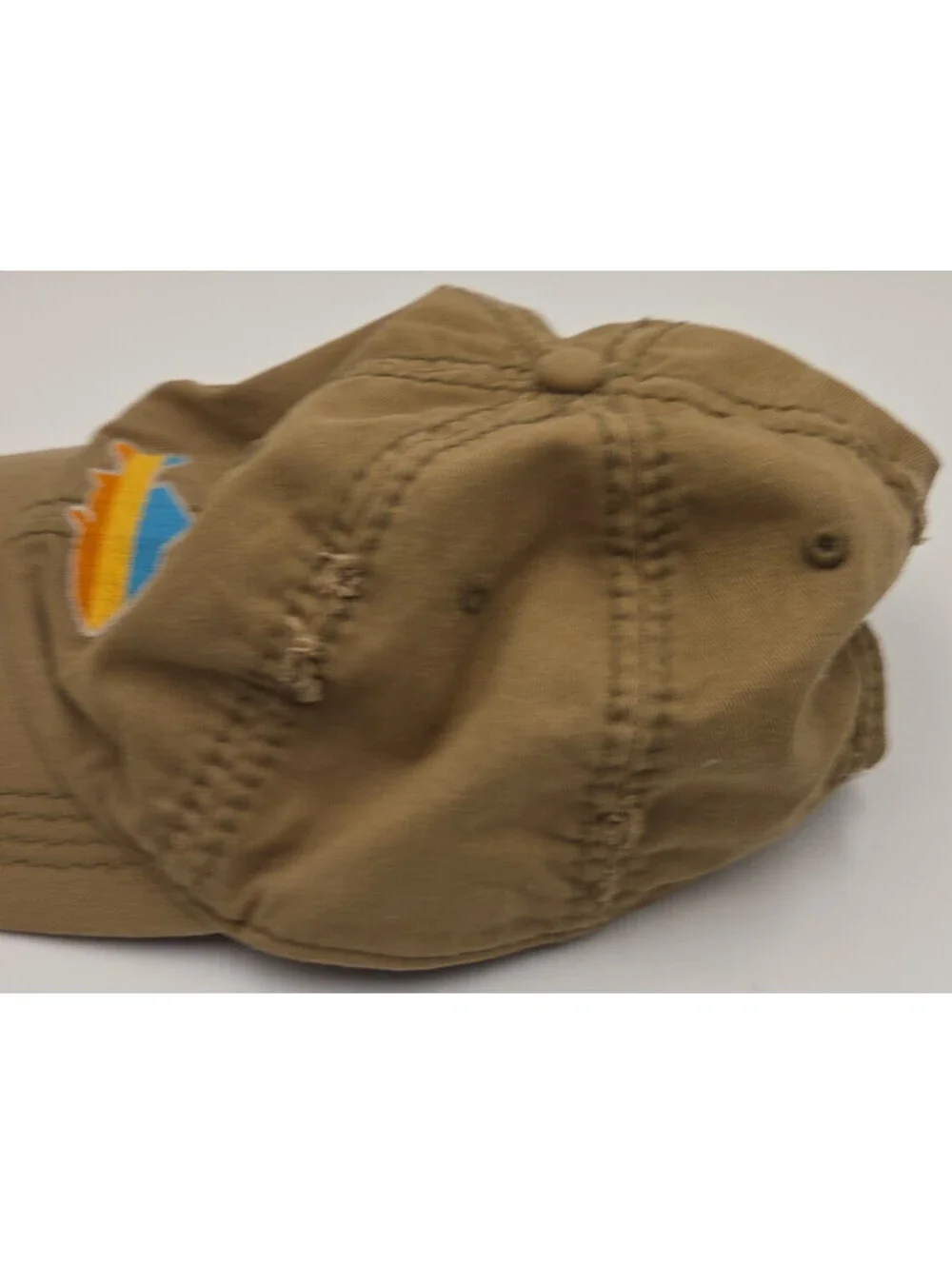 Life is Good Fish Mountain Trout Distressed Cotton Adjustable Baseball Hat
